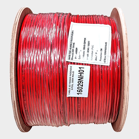 Cable Incendio 2x16 AWG Unifilar FPLR NHTD 305m