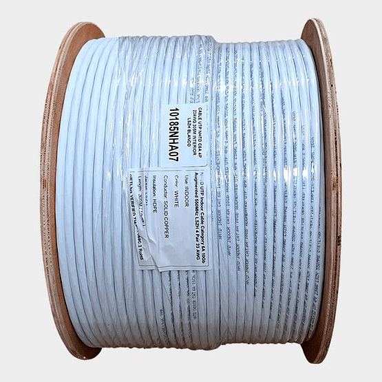 Cable UTP Cat 6A NHTD 305m 4 Pares 23AWG Interior LSZH Blanco