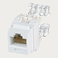 Modulo RJ45 CAT 6 Panduit Keystone UTP 4 pares Blanco Invierno - Miniatura 3