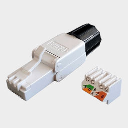 Plug Modular sin herramienta RJ45 UTP CAT6A cable 8mm