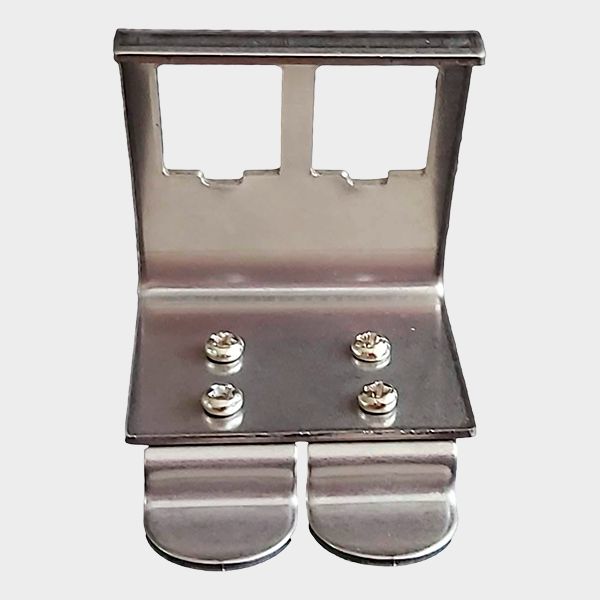 Adaptador para Riel DIN Keystone 2 Puertos Metálico 2