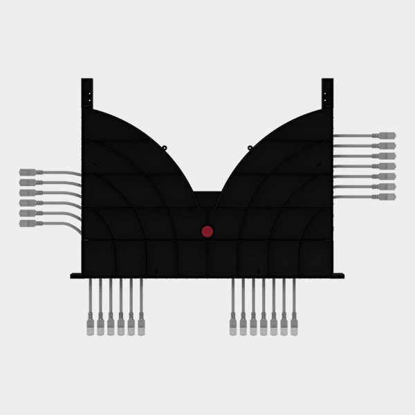 Bastidor Organizador de Cables 1U para Gabinete 19