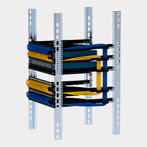 Bastidor Organizador de Cables 1U para Gabinete 19" 800mm