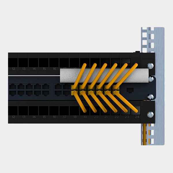 Bastidor Organizador de Cables 1U para Gabinete 19