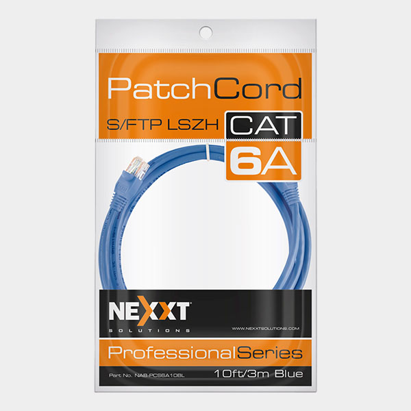 Patch Cord CAT 6A NEXXT SFTP LSZH Azul 3 m 2