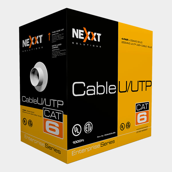 Cable UTP Cat 6 NEXXT 23AWG 305m 4 Pares Azul LSZH 1