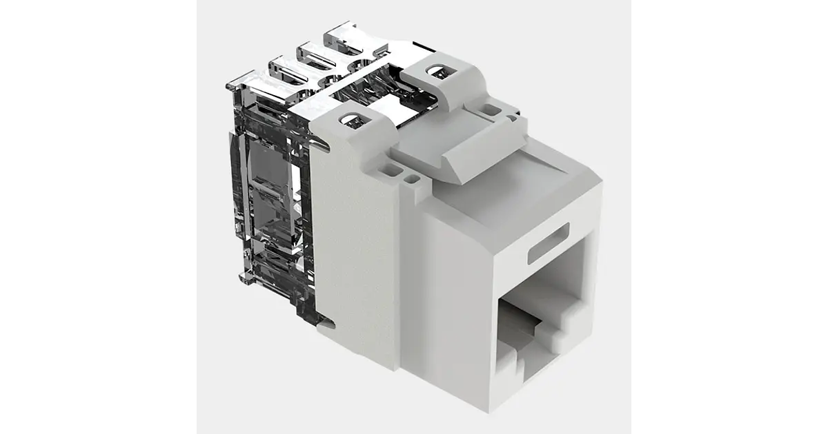 Modulo RJ45 CAT 6A Netkey Panduit Keystone Punchdown UTP Bla