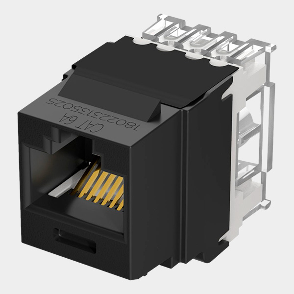 Modulo RJ45 CAT 6A Netkey Panduit Keystone Punchdown UTP Negro 1