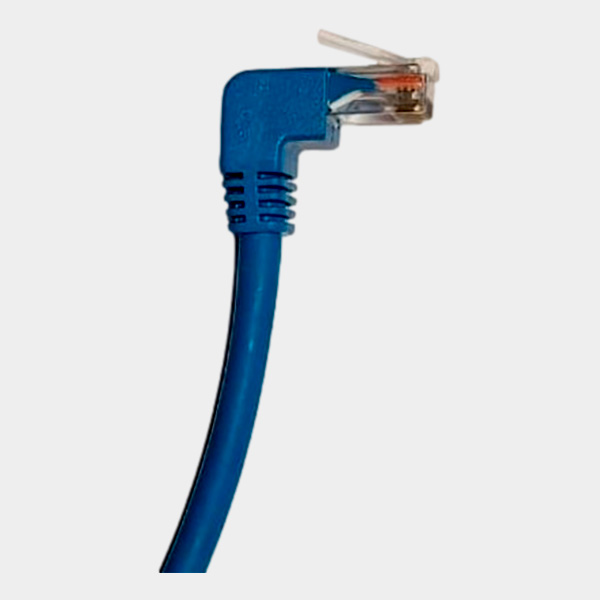 Patch Cord CAT 6 NHTD UTP LSZH Azul 0,5 m Angular 90° 2