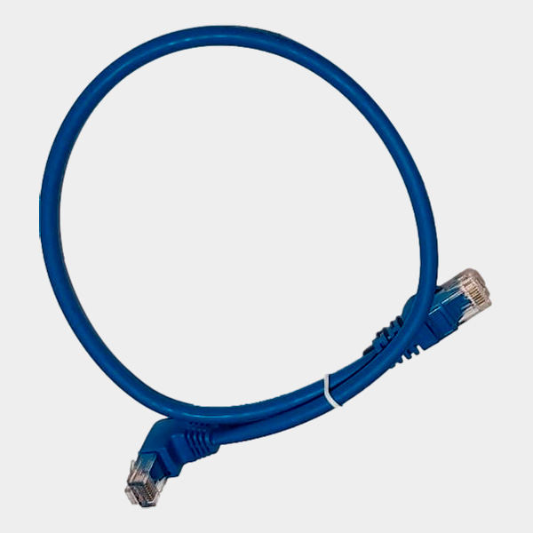 Patch Cord CAT 6 NHTD UTP LSZH Azul 0,5 m Angular 90° 1