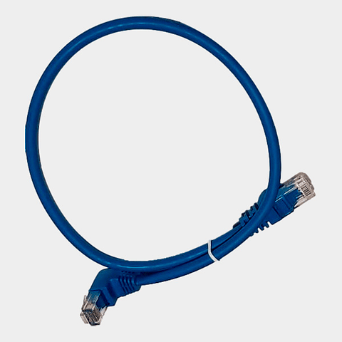 Patch Cord CAT 6 NHTD UTP LSZH Azul 0,5 m Angular 90°