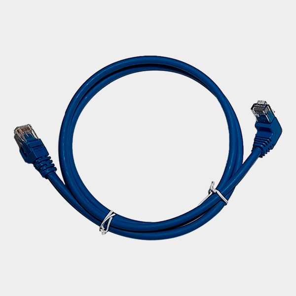 Patch Cord CAT 6 NHTD UTP LSZH Azul 1 m Angular 90° 1