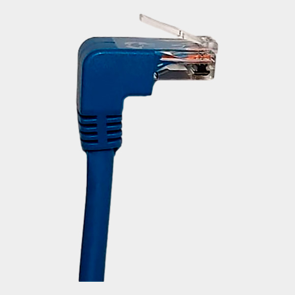 Patch Cord CAT 6 NHTD UTP LSZH Azul 1 m Angular 90° 2