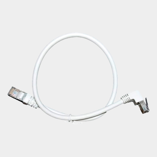 Patch Cord CAT 6 NHTD UTP LSZH Blanco 0,5 m Angular 90° 1