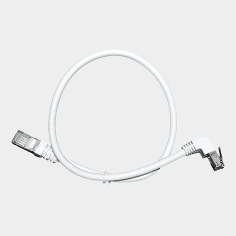 Patch Cord CAT 6 NHTD UTP LSZH Blanco 0,5 m Angular 90°