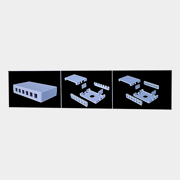 Caja Modular 6/12 Puertos Keystone RJ45 Blanco 5