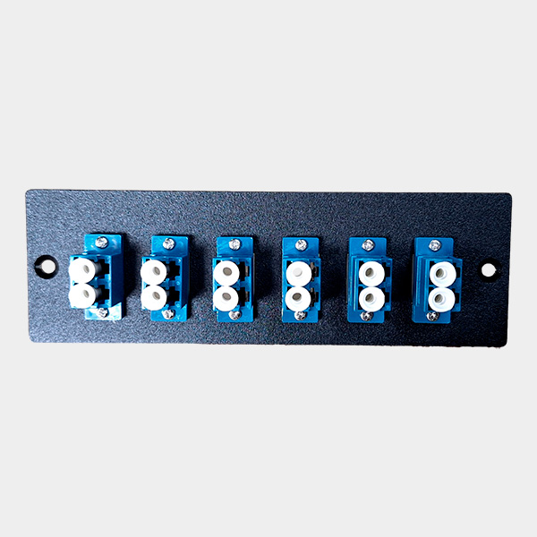 Panel Cabecera Riel DIN Fibra Óptica 6 conectores LC Duplex 2