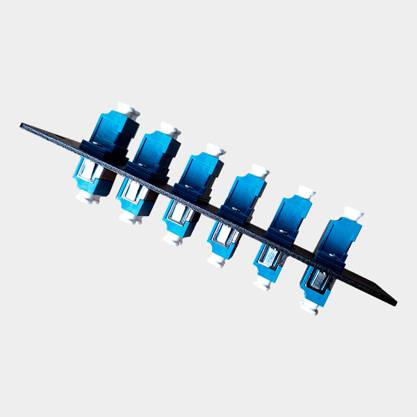 Panel Cabecera Riel DIN Fibra Óptica 6 conectores LC Duplex 3