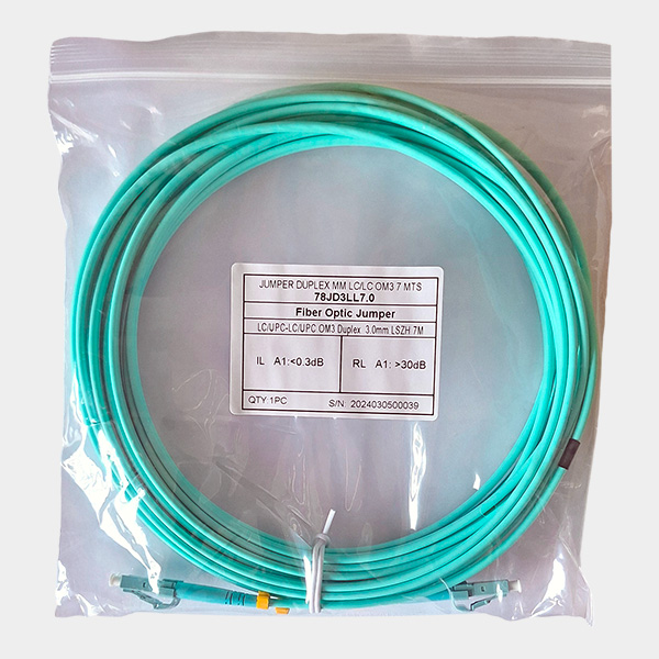 Jumper LC/LC Multimodo Duplex OM3 LSZH Celeste 7m 1