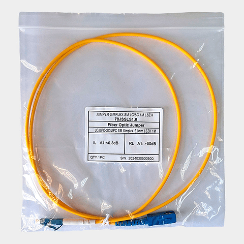 Jumper LC/SC Monomodo Simplex LSZH Amarillo 1m