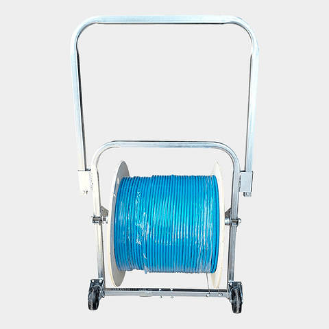 Porta Carrete de Cable de Red con Ruedas