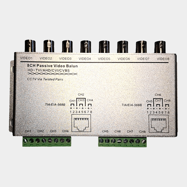 Balun 8 canales HD-TVI AHD/CVI/CVBS Pasivo 1