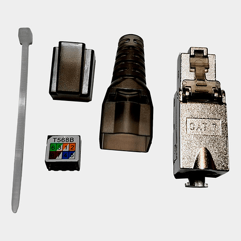 Plug Modular sin herramienta RJ45 STP CAT7 blindado