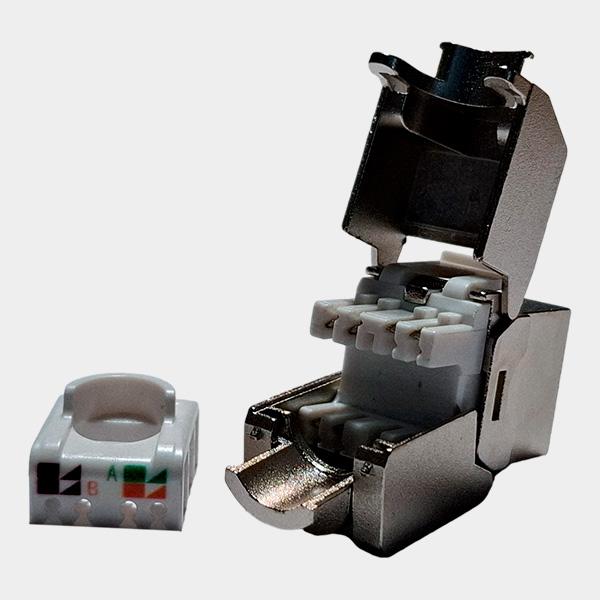 Modulo RJ45 CAT7 STP Keystone Sin Herramienta 2