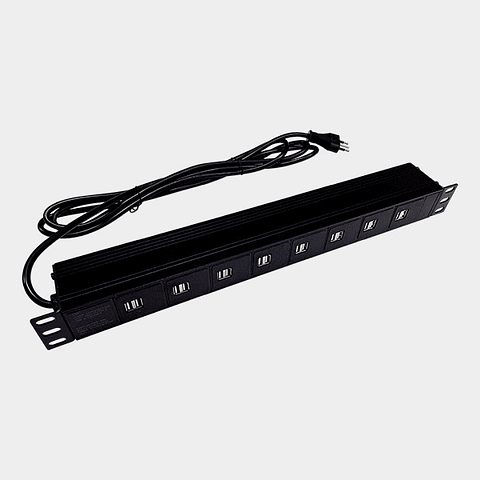 PDU Horizontal 19" 2x8 Entradas USB-A 2.1A / Módulo