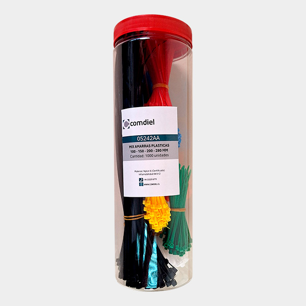 Mix Amarras Plásticas Colores 100-150-200-280mm 1000 unidades 1