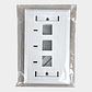 Faceplate plano 3 puertos Keystone vertical blanco - Miniatura 2