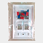Faceplate plano 4 puertos Keystone vertical blanco - Miniatura 3