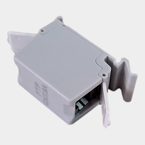 Modulo Acoplador CAT 6A FTP Riel DIN Gris 1