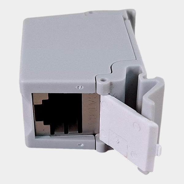 Modulo Acoplador CAT 6A FTP Riel DIN Gris 2