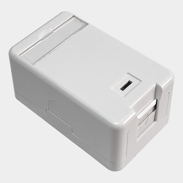 Roseta Modular 1 Puerto Keystone RJ45 Vacío Blanco 1