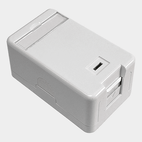 Roseta Modular 1 Puerto Keystone RJ45 Vacío Blanco