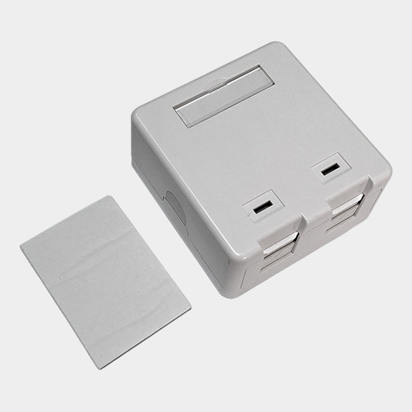 Roseta Modular 2 Puertos Keystone RJ45 Vacío Blanco 2