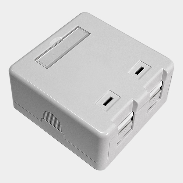 Roseta Modular 2 Puertos Keystone RJ45 Vacío Blanco 1
