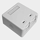 Roseta Modular 2 Puertos Keystone RJ45 Vacío Blanco - Miniatura 1