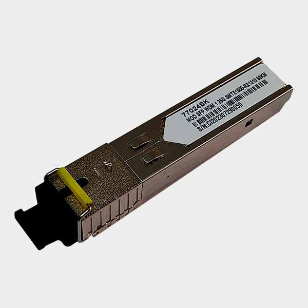 Módulo SFP WDM Monomodo 1.25Gbps SC TX1550-RX1310 60km 2