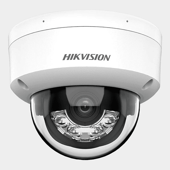 Camara Domo IP Hikvision 4MP Exterior Lente Fijo IR 30m IK08
