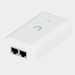 Inyector PoE Ubiquiti modelo U-POE+ 48VDC 31,2W