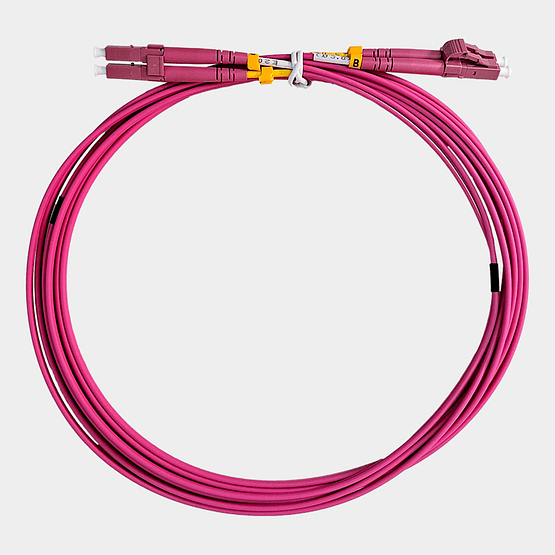 Jumper LC/LC Multimodo OM4 Duplex LSZH Rosado Oscuro 3m 