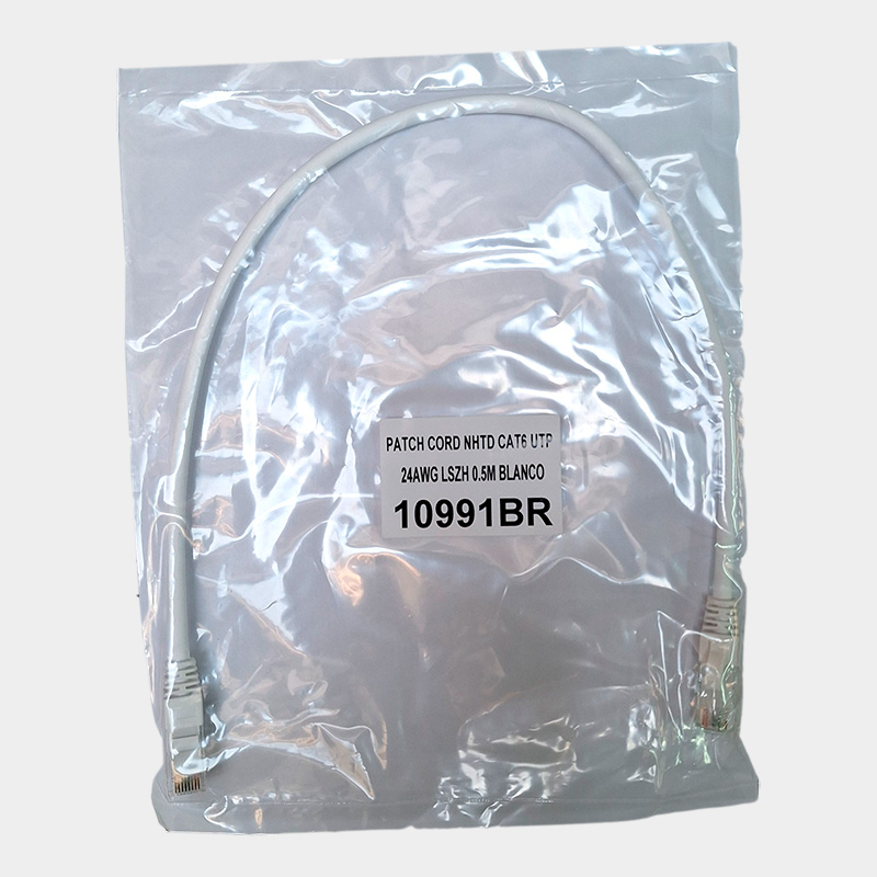 Patch Cord CAT 6 NHTD UTP LSZH Blanco 0.5 m 1