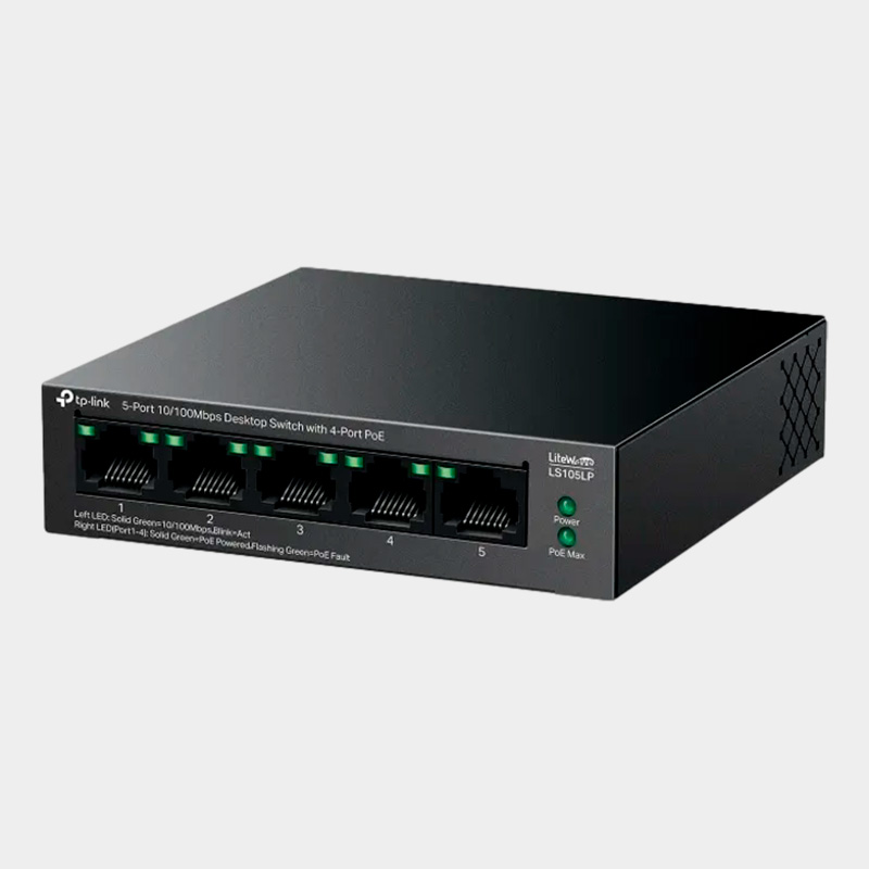 Switch TP-Link LS105LP 5 Puertos 10/100 4 PoE+ 4