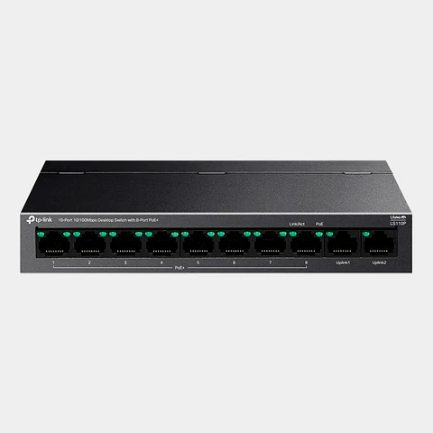 Switch TP-Link LS110P 10 Puertos 10/100 8 PoE+