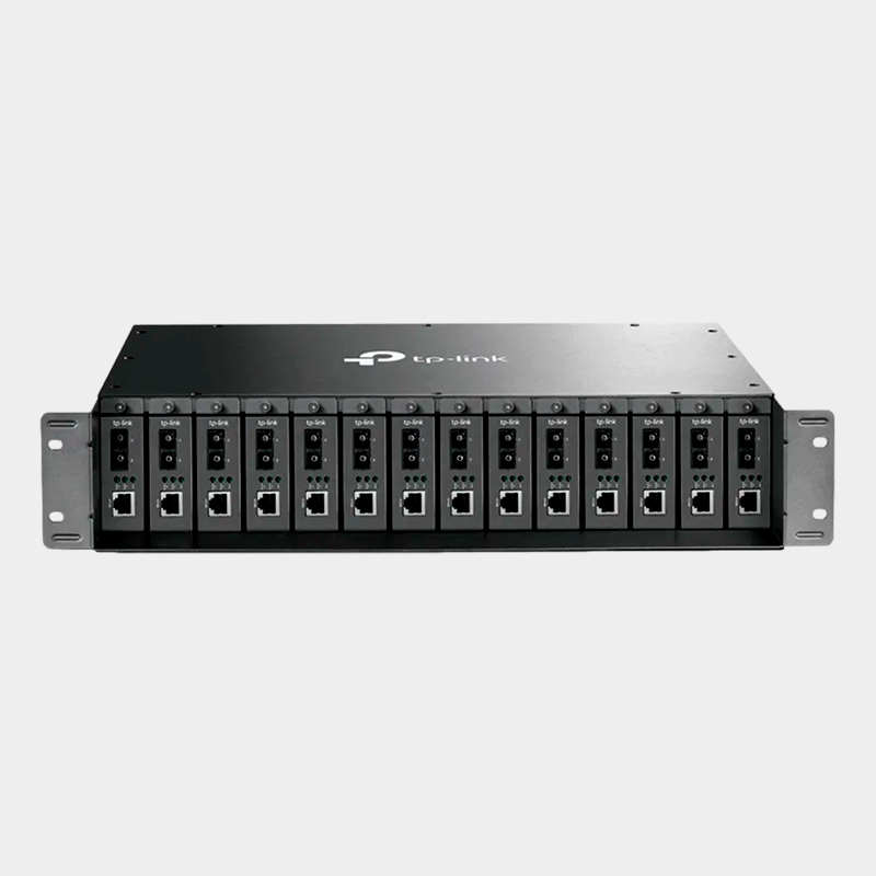 Chasis TP-Link para Montaje en Rack 14 Convertidores de Medios TL-MC1400 1