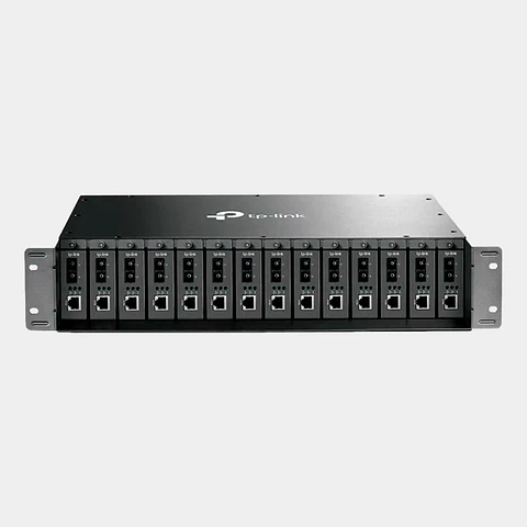 Chasis TP-Link para Montaje en Rack 14 Convertidores de Medios TL-MC1400