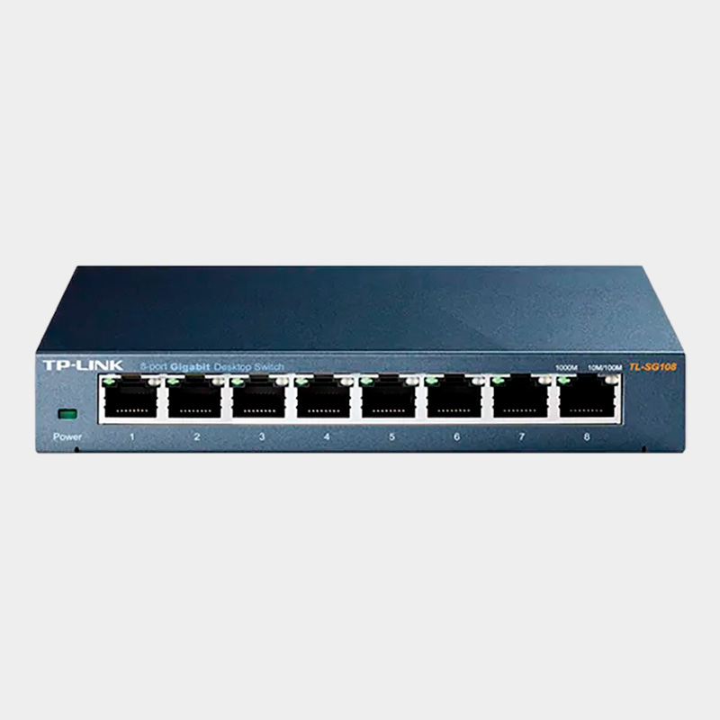 Switch TP-Link TL-SG108 8 Puertos Gigabit Escritorio 1