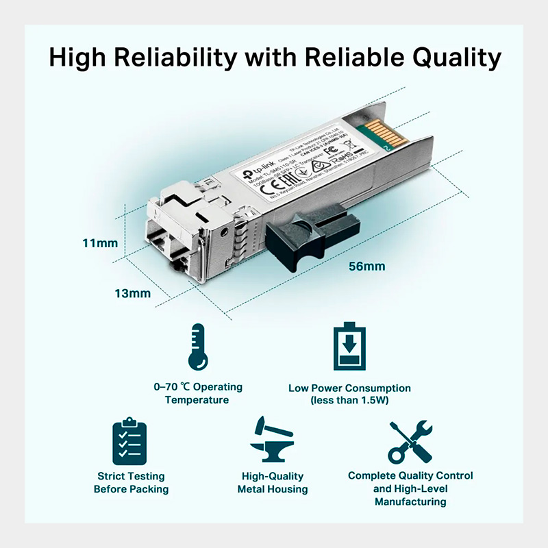 Módulo Gigabit SFP+ TP-Link Multimodo 10G SR TL-SM5110-SR 6